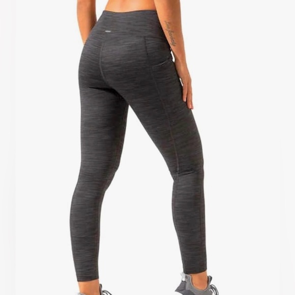 Mondetta Brushed Jacquard Legging. Gray/Black. Small. - Picture 1 of 9